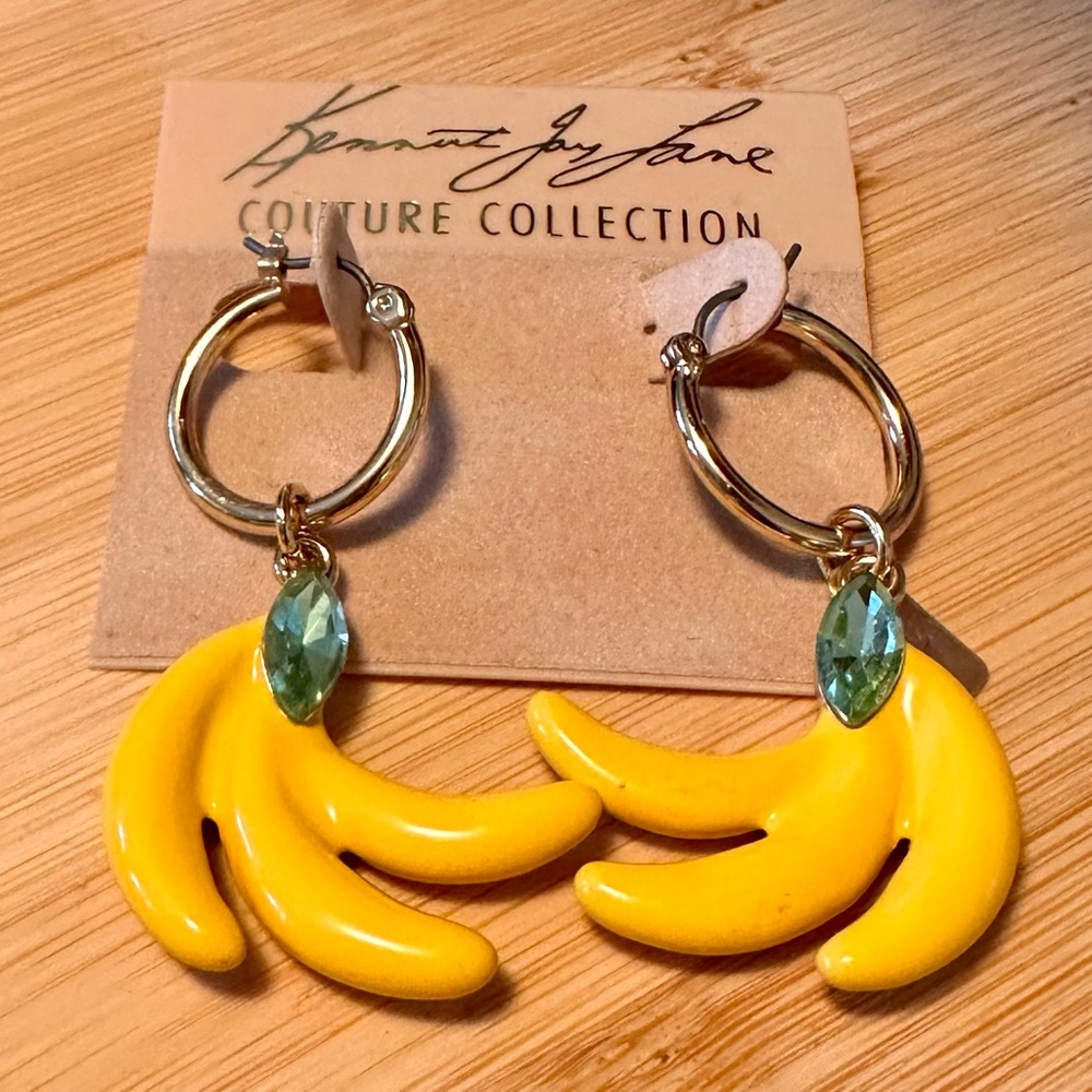 Kenneth Kay Lane Banana dangle Earrings